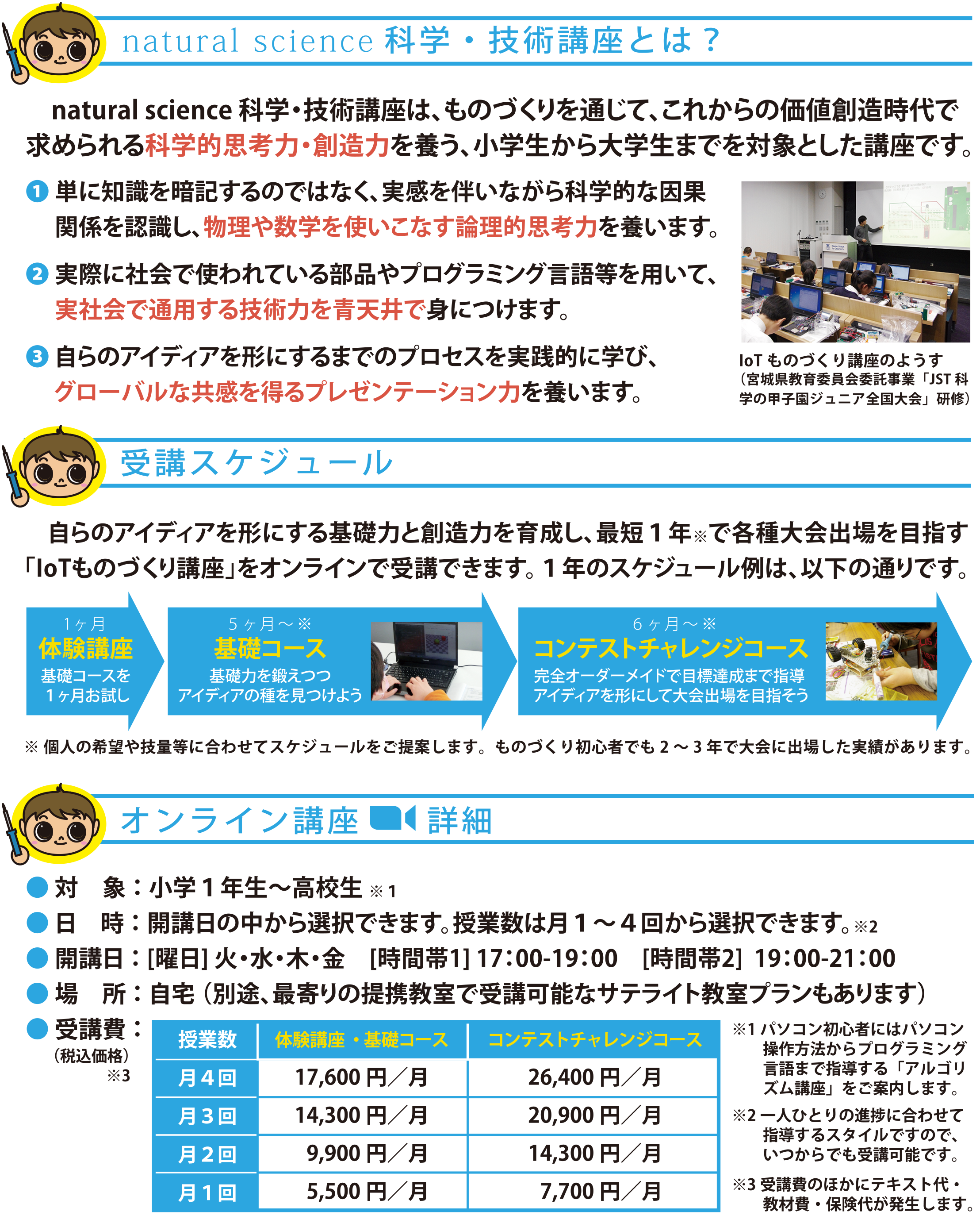 natural science 科学・技術講座